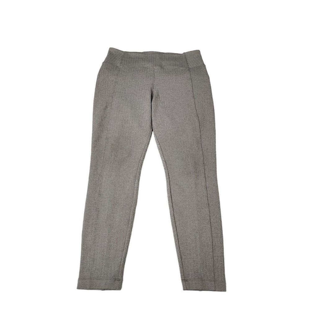 Athleta Womens Delancey Herringbone Tight Medium Gray Stretch Leggings High-Rise